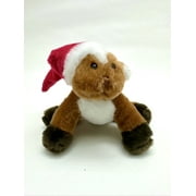 Soft Spots Holiday Pal Plush Toy: Reindeer Plush With Christmas Santa Hat