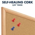 Quartet Cork Bulletin Board 23 x 35 Oak Finish Frame Cork Boards