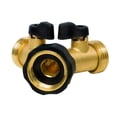 thumbnail image 3 of Latón Conector de 2 vías Grifo Grifo de agua Controles de válvula de cierre doble Reemplazo del divisor del grifo Sweethay JJ15169-00, 3 of 6