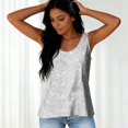 thumbnail image 4 of Fgnfyis Tank Tops for Women Carnival Fashion Sequin Neck Sequin Sleeveless Tanks Blouses Womens Tops Silver XXL, 4 of 6