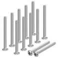 thumbnail image 1 of Uxcell 50-Pack 2-56x7/8 Tornillos de Máquina de Cabeza Pan de Acero Inoxidable 304, Tornillos Completamente Rosca para Muebles Plateados, 1 of 7
