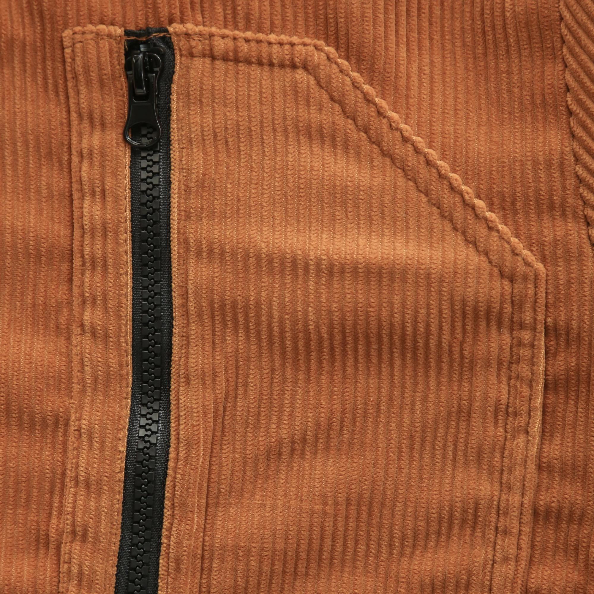 Beautiful Giant Men's Corduroy Jacket with Sherpa Lining Winter Warm Zip-Up Hooded Coat Thick Thermal Outerwear
