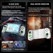 Mobile Phone Gaming Controller for iPhone/Android/PC/Switch/P4/P3,Wireless Phone Controller Joystick with Turbo/6-Axis Gyro/Vibration,Play Call of Duty,Roblox, Genshin Impact,Cloud Gaming,Remote Play