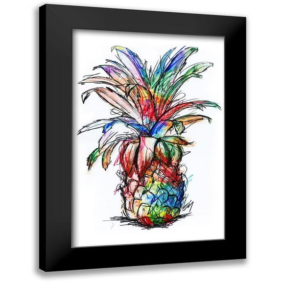 Kimberly, Allen 11x14 Black Modern Framed Museum Art Print Titled - Sketch Your Pineapple