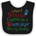 thumbnail image 3 of Inktastic Tennis Player Like Daddy Boys or Girls Baby Bib, 3 of 4