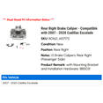 thumbnail image 2 of Rear Right Brake Caliper - Compatible with 2007 - 2020 Cadillac Escalade 2008 2009 2010 2011 2012 2013 2014 2015 2016 2017 2018 2019, 2 of 3