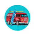 thumbnail image 2 of KDAGR 60 inch Round Beach Towel Blanket Red Beach Van Surf Graphics Colorful Car Vintage Cool Travel Circle Circular Towels Mat Tapestry Beach Throw, 2 of 2