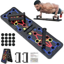 BYXAS Push Up Board 15 in 1 Home Workout Equipment Multi-Functional Pushup Stands System Fitness Floor Chest Muscle Exercise Professional Equipment Burn Fat Strength Training Arm Men & Women Weights