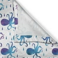 thumbnail image 3 of Ambesonne Octopus Kitchen Curtains, Polygonal Animal Design, 55"x39", Blue Purple White, 3 of 3