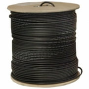 Dual Shielded Bulk RG6 Coaxial Cable Black 18 AWG Solid CCS Core Spool 1000 foot