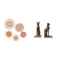 thumbnail image 1 of Arte de pared tejido en ratán y estatuas de gatos. Figuras decorativas para salón de té, pasillo, dormitorio, porche, cafetería, oficina. Regalo ideal, 1 of 8