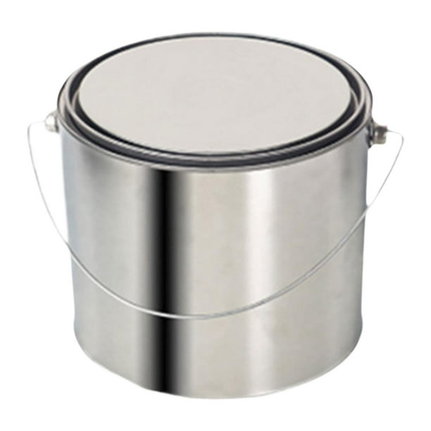 Lata de pintura,Lata de pintura vacía de hierro con tapa portátil,Cubo de pintura de metal con asa para disolventes,Contenedor para almacenar pintura Mejoras para el hogar,Contenedor 3 litros