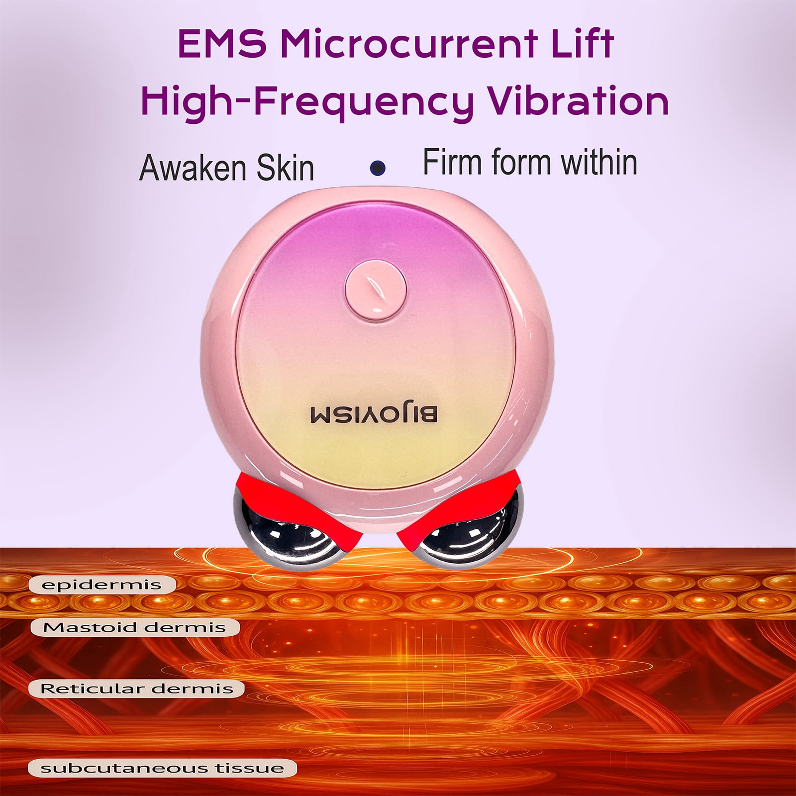 Red Light Massager for Face & Neck - Dual Light Multifunctional Anti-Wrinkle Face Lift Device - Microcurrent Facial Device for Skincare