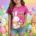 thumbnail image 2 of Staki Girls Easter Shirt Easter Shirts for Toddler Girls Bunny T-Shirt Graphic Tees Kids Rabbit Tops Egg Easter Day Gift 1-9Y 10-13Y(Hot Pink,1-2 Years), 2 of 6