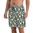 thumbnail image 2 of Naloa White Daisies and Bee Men's Beach Shorts, Surfing shorts, Swim trunks, Quick Dry Swim Trunks for Surfing Beach Fun - 3X-Large, 2 of 9