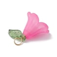 thumbnail image 5 of Acrylic Pendants with Glass and Brass Findings Flower Charms Mixed Color 11x14x14mm Hole: 3x4mm, 5 of 5