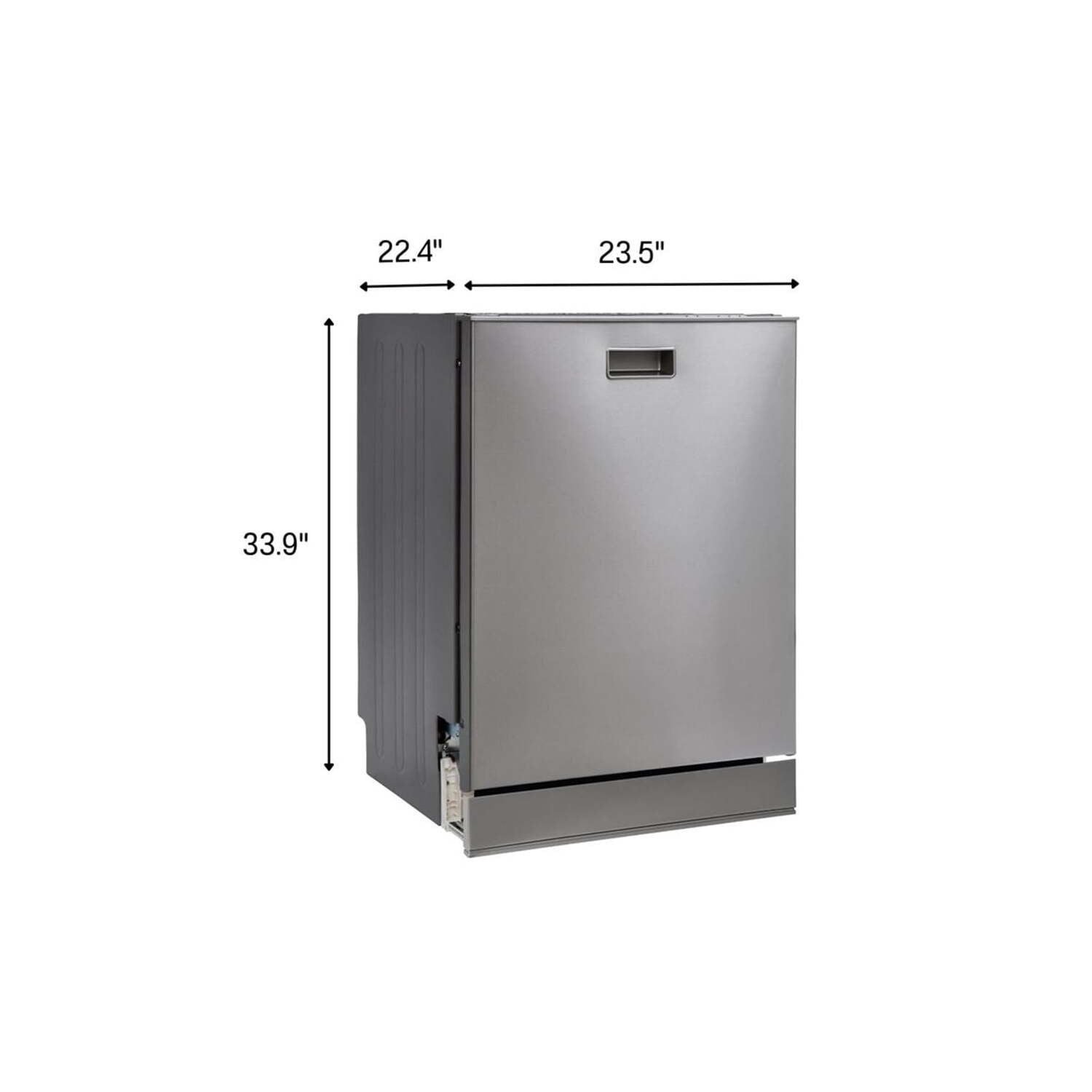 Equator 24" Stainless Steel Built-In Dishwasher w/ Top Control in Silver