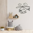 thumbnail image 2 of Cute Toy Cartoon Helicopter Silhouette Helicopter Chopper Helicopter Types Rescue Vinyl Wall Art Sticker Decal Home Kid Room Study Room Boys Girls Room Wall Décoration Design Décor Size (24x40 inch), 2 of 3