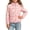 Pink-07, variant on Nugftut Girls Fleece Jacket Warm Stand Collar Jacket Zip-up Lightweight Long Sleeve Coat for Kids Size 5-6