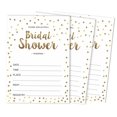 thumbnail image 1 of Inkdotpot 30Gold ConfettiFill-In Style Bridal Shower Invitations Wedding Blank Invites, 1 of 8