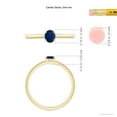 thumbnail image 4 of ANGARA Natural Classic Solitaire Oval Blue Sapphire Promise Ring in 14K Yellow Gold for Women (Size-5x4mm) | September Birthstone, Anniversary, Jewelry Gift for Women | Natural Blue Sapphire Ring, 4 of 9