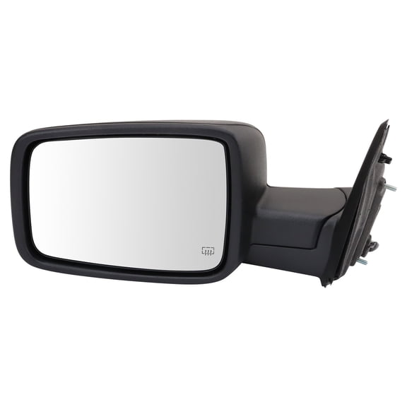 TRQ Left Driver Side Power Mirror Heated Turn Signal Textured Black Fits 2009 2010 Dodge Ram 1500 2010 Ram 2500 2011 2012 Ram 1500 2500 CH1320303