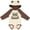 Natural & Brown w Ears, variant on Inktastic Watching Football with My Daddy Boys or Girls Long Sleeve Baby Bodysuit