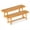 Natural 2pc, variant on ELLEGNT 63-Inch Solid Wood Entryway Bench, Farmhouse Style Narrow Seating for 3 People