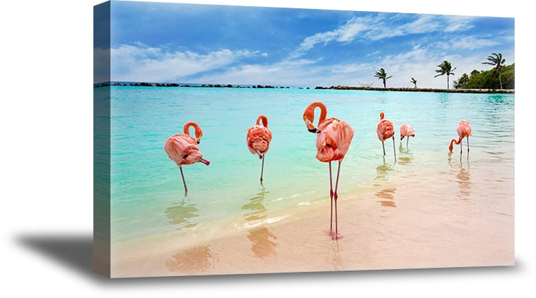 12/"x22/'’ Flamingo Bird Beach HD Prints Canvas Home Decor Room Wall Art Picture