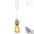 thumbnail image 1 of FSLiving Adjustable Height H Type Track Lighting Retro Track Light Heads E26 3 Way Vintage Turn Knob Lamp Socket Smart LED Edison Bulbs Track Mount for Kitchen Island - 1 Light, 1 of 7