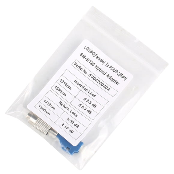 Adaptador convertidor de fibra óptica híbrido de conector de fibra óptica macho FC a hembra LC