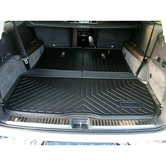 EACCESSORIES EA Cargo Liner – Trunk Mat for Mercedes-Benz GLS-Class 2020-2024 – Weather-Resistant Trunk Mats for Cars with Raised Lip – Non-Slip Car Trunk Mat Rubber – Laser Pre-Cut Design