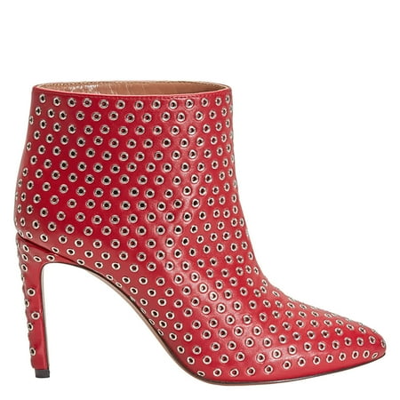 

Alaia Ladies Red 90 Boot Allover Rivet Caf Brand Size 35 ( US Size 5 )