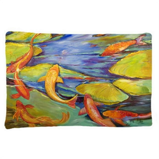 Carolines Treasures JMK1115PILLOWCASE Koi Fabric Standard Pillowcase