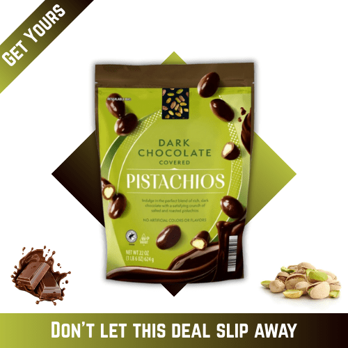 LAMONTAGNE Milk Chocolate Covered Sea Salt Pistachios with Pink