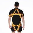 thumbnail image 2 of Flaming Star Of David Short Sleeve Men'S Rompers, Jewish Casual Summer Jumpsuits Outfit, 2 of 4