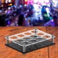 thumbnail image 1 of Bandeja para Vasos de Vidrio, Soporte para Tazas de Cóctel, Soporte para Encimera, Taza de Café, Soporte para Tazas de Agua, Agujeros Redondos, Soport , 12 hoyos negro perfecl jarra de cerveza de vino, 1 of 8