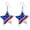 Star, variant on American USA Flag Earrings for Women Patriotic Red White Blue Flip Flop Sandal Cubic Zircon Dangle Drop Earrings, 4th of July Independence Day Gift[m0976]