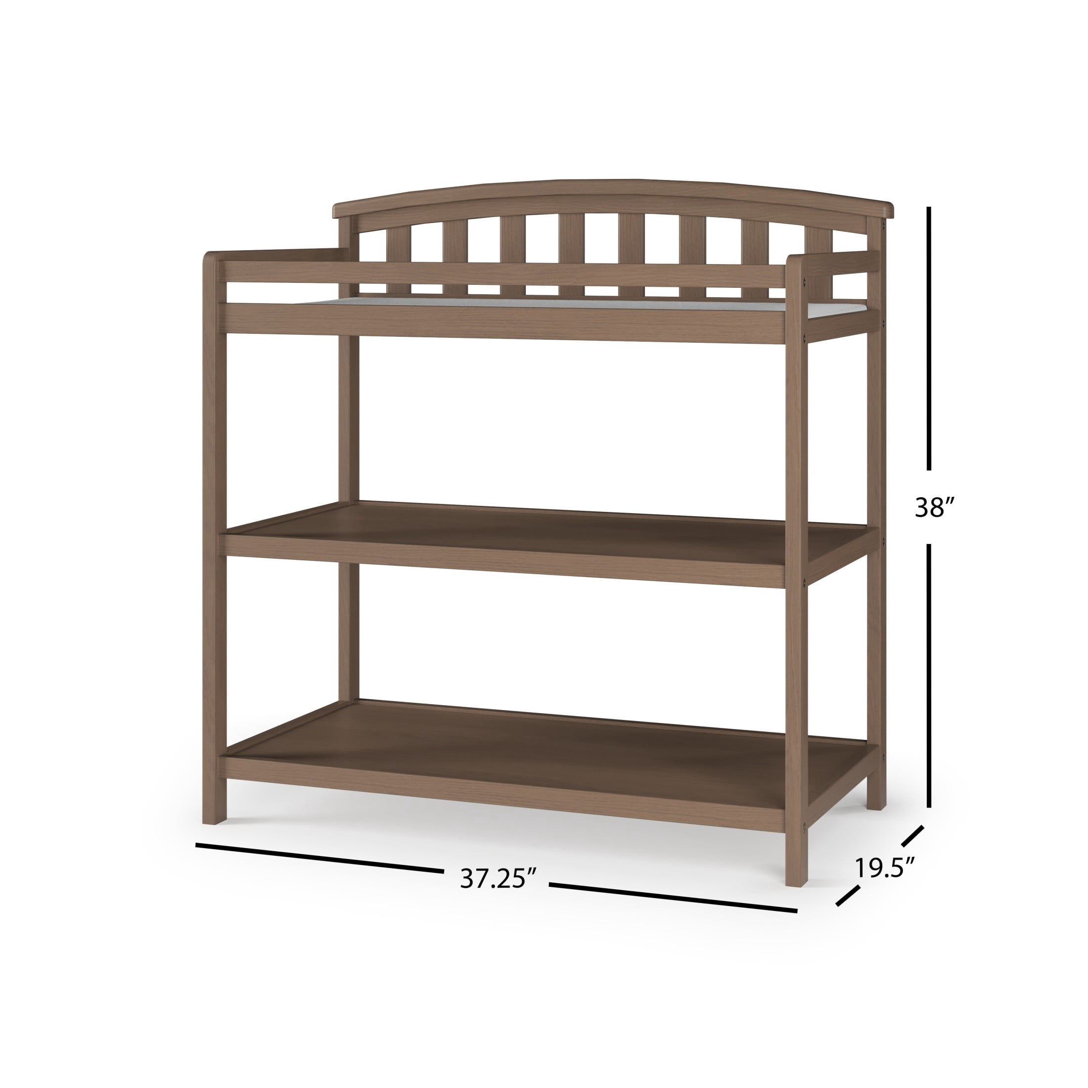 Child Craft Curve Top Changing Table, Dusty Heather
