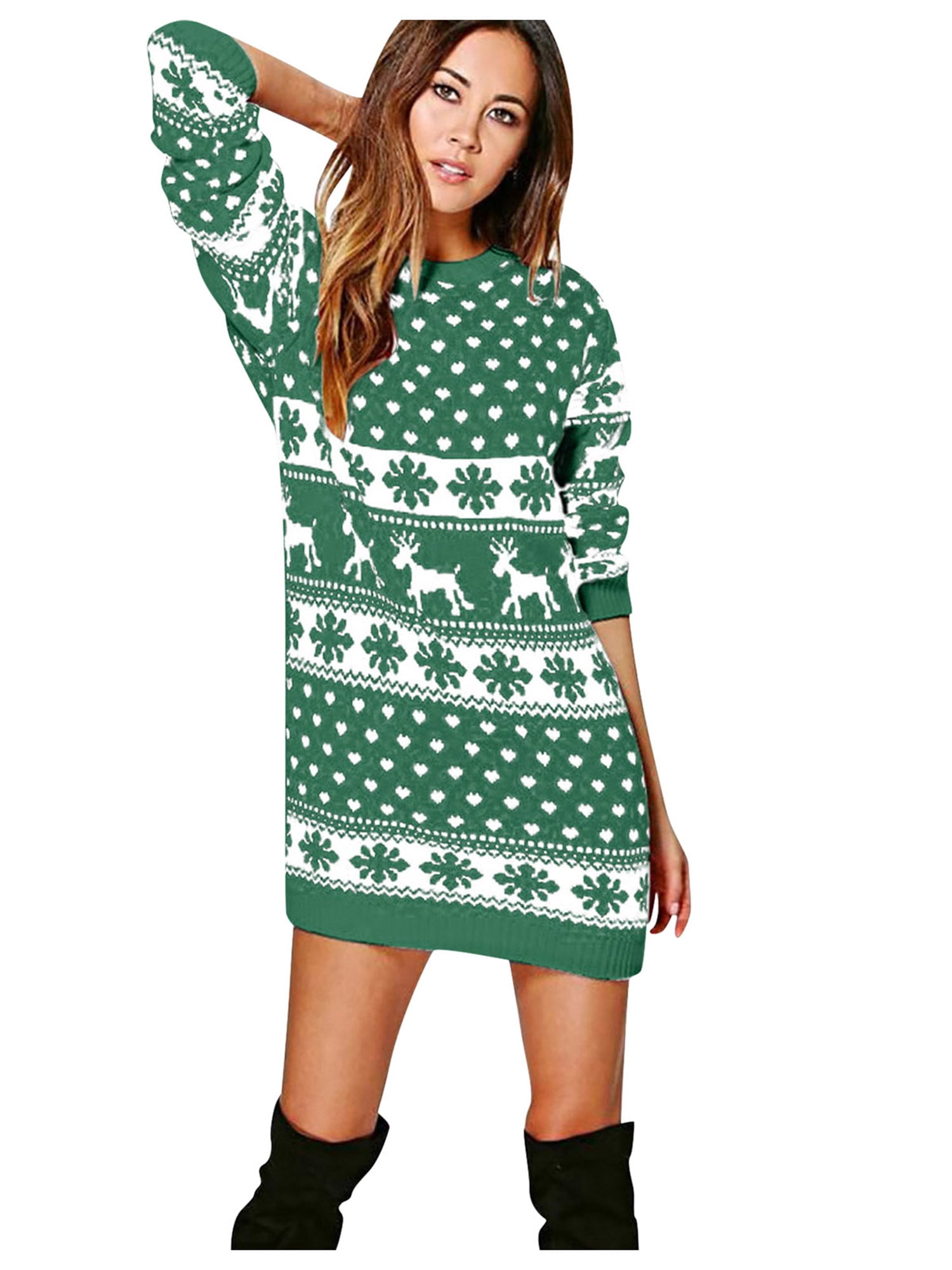 Qiylii Women's Christmas Knitted Dress 
