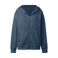thumbnail image 5 of SGMVNU Hoodies for Women Zip up Hoodie Oversized Sweatshirt Jackets Fall Winter Coats 2025 Fashion Jakcet with Pockets(Blue,XXL), 5 of 5