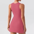 thumbnail image 4 of Dpytoraw Women's Square Neck Bodice Dress Sleeveless Tank Top Stretch Flare Mini Dresses Women’s Ruffled Tiered Midi Dress, 4 of 5