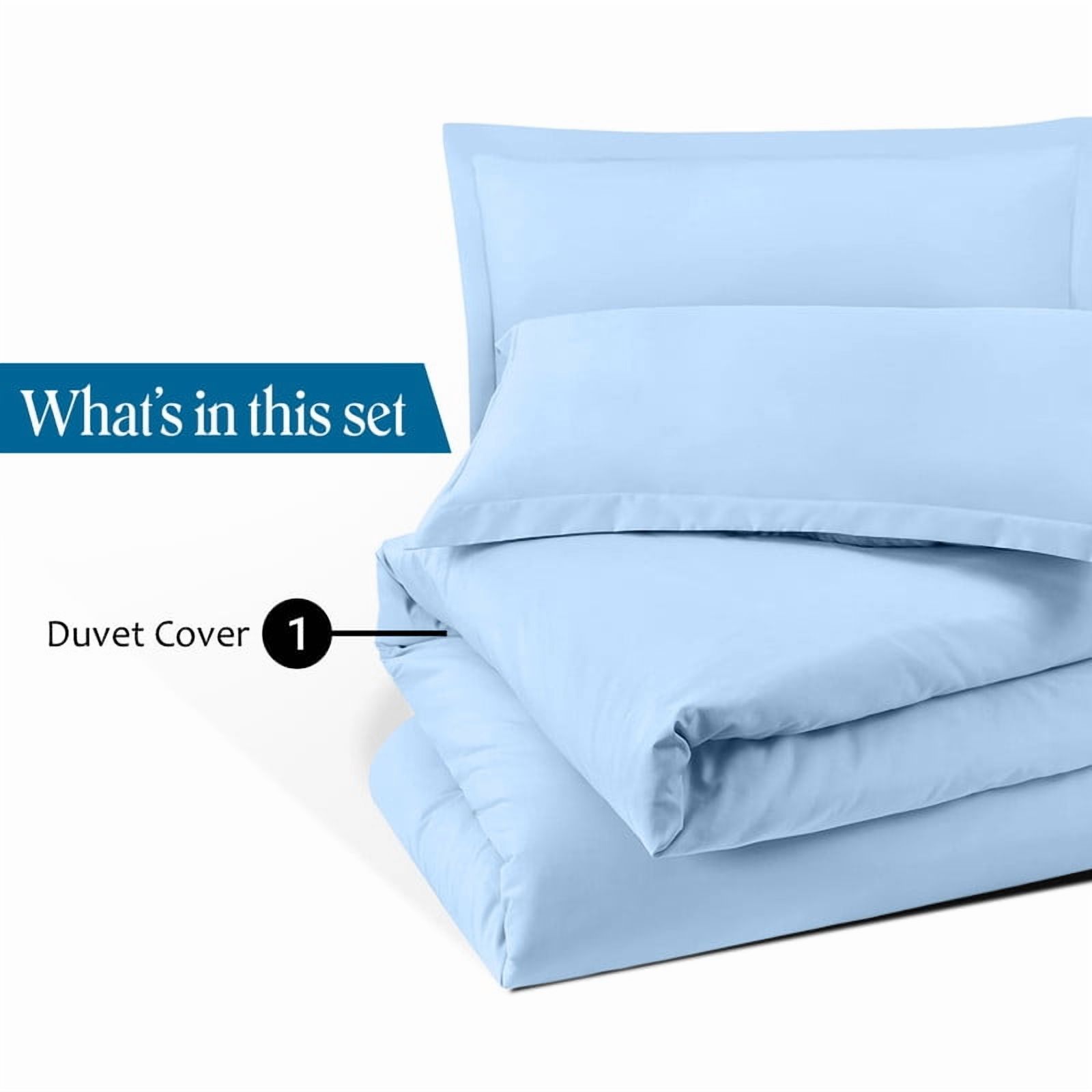 500 Thread Count 100% Egyptian Cotton 1 Piece Duvet Cover with Zipper Closure & Corner Twin/TwinXL 1 Pc Duvet Cover Color Sky Blue Solid