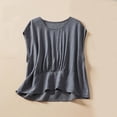 thumbnail image 2 of aidice Cotton Linen Tank Tops for Women Sleeveless Flowy Crew Neck Tanks Summer Lounge Homewear Top, 2 of 4