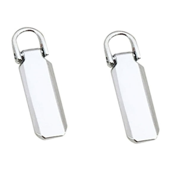 VerPetridure 2Pc High Quality Zipper Pull Tabs High Quality Luggage Zipper Accessories Multifunctional Zipper Buckle Removable and Easy installation Silver Universal Detachable Zipper Puller Set Remo