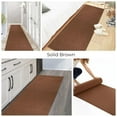 thumbnail image 6 of Custom Size Runner Rug Skid Resistant Backing Rug Runner Solid Brown Color Cut to Size Roll Runner Rugs (13 Feet x 26 Inch), 6 of 9