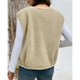 thumbnail image 4 of ‌‌FDGIU Women's Polar Fleece Vest - Lightweight Zip Up Sleeveless Jacket, Casual Oversized Winter Top, 4 of 6