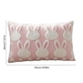 thumbnail image 3 of Easter Bunny Cottons Velvet Throw Pillow Cover Home Decorative Pillow Ambience Living Room Sofa Cushion Cover, 3 of 6