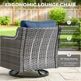 thumbnail image 5 of Giantfurnni Outdoor High Back Wicker Swivel Rocker Chairs Set of 2 for Patio, Porch, Balcony & Deck, 5 of 8