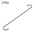 thumbnail image 3 of Uxcell Manganese Steel Long S Hooks S-shaped Hanging Hooks for Hanging Plant 2 Pcs Black 16 Inch, 3 of 6